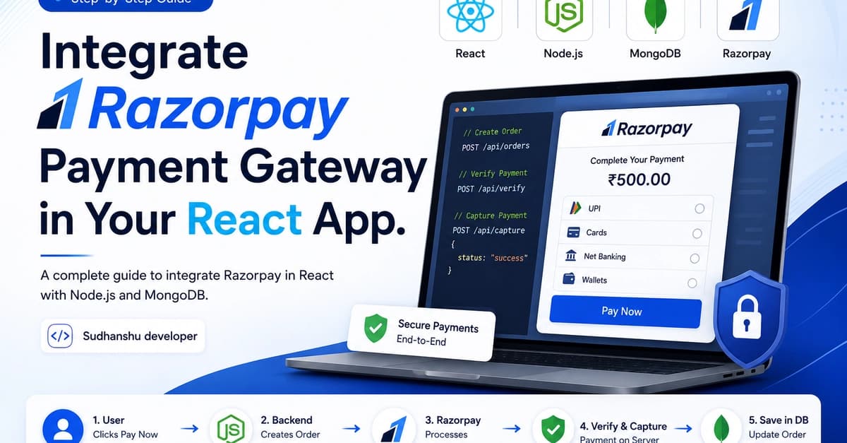 Integrate Razorpay Payment Gateway into your React app